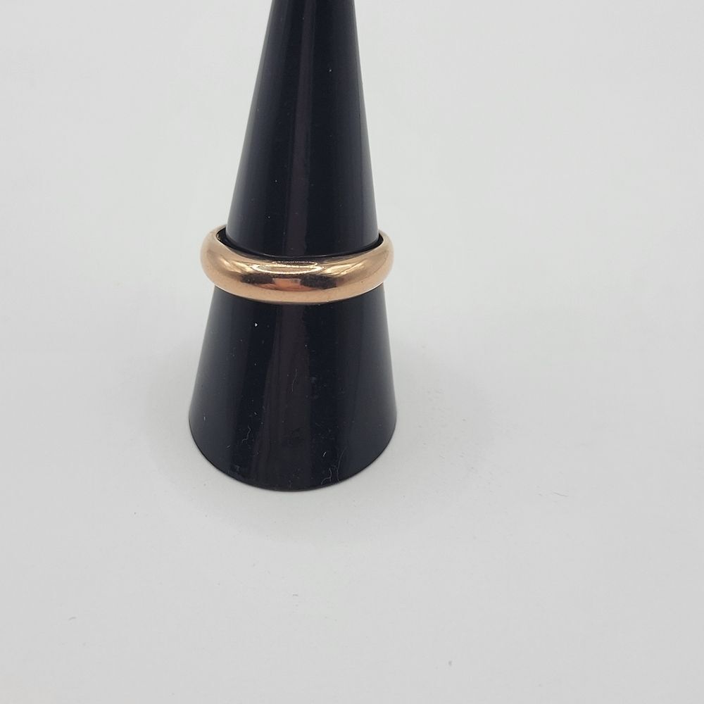 Modern sterling silver Italy rose gold color ring size 7.75